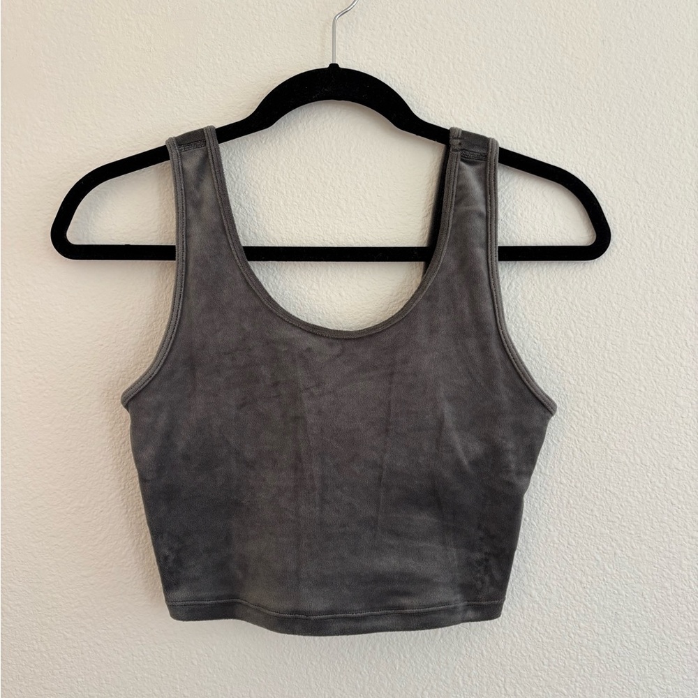 Offline by Aerie After Party Cozy Velour Longline Shelf Sports Bra size medium